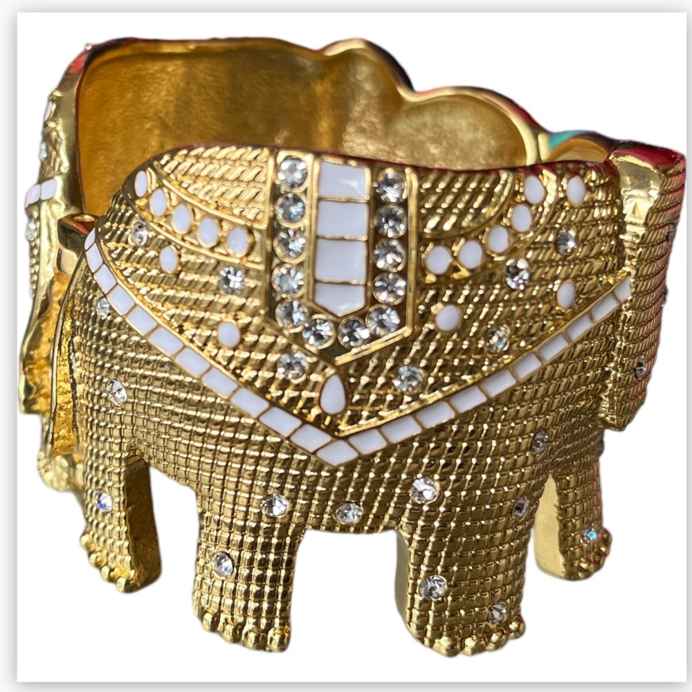 Lilly Pulitzer Gold Elephant Cuff Bracelet